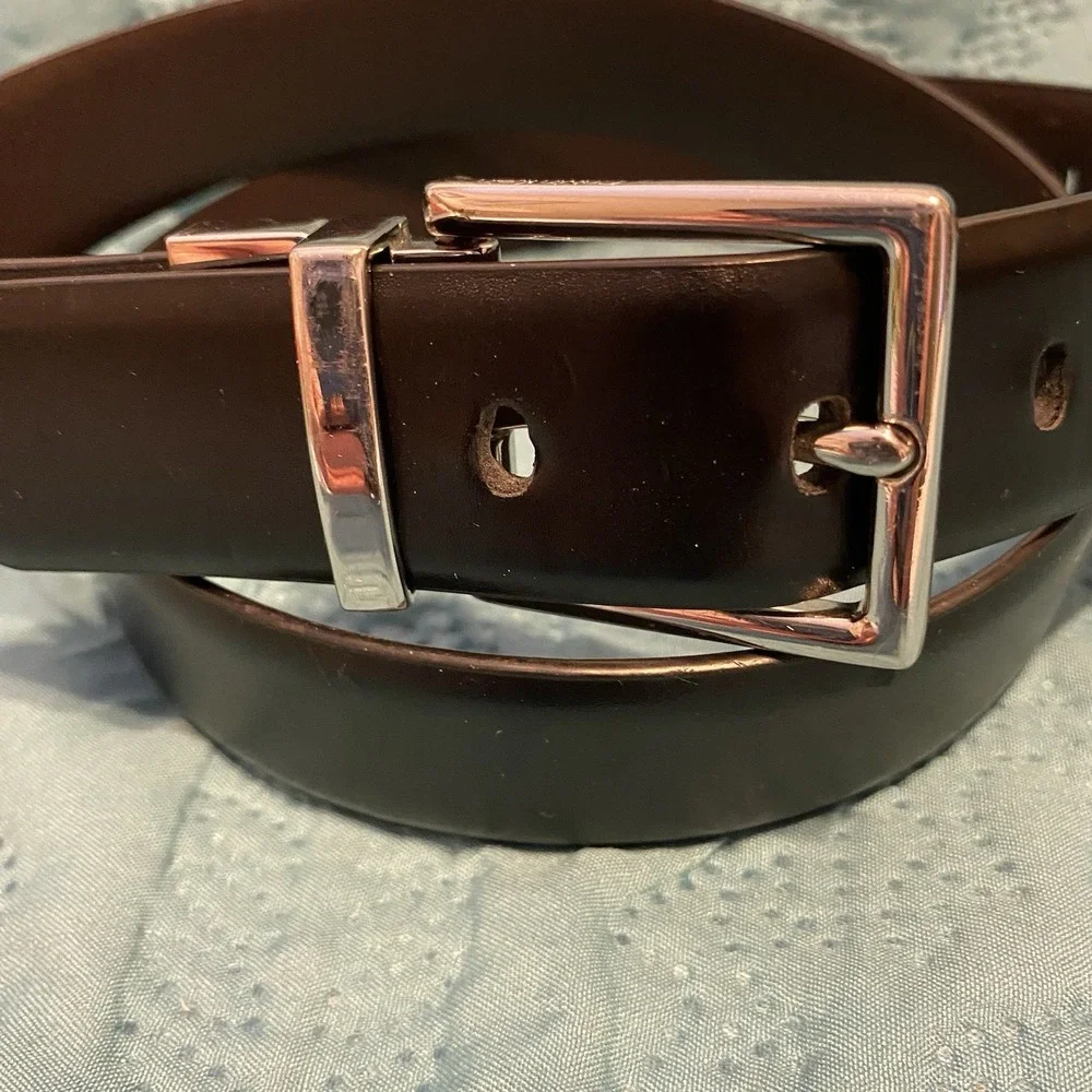 Calvin Klein Men's Reversible Rotative Buckle Belt~ Medium‎ Black/Brown